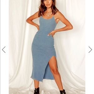 NWT Gemma Dusty Blue Midi Dress